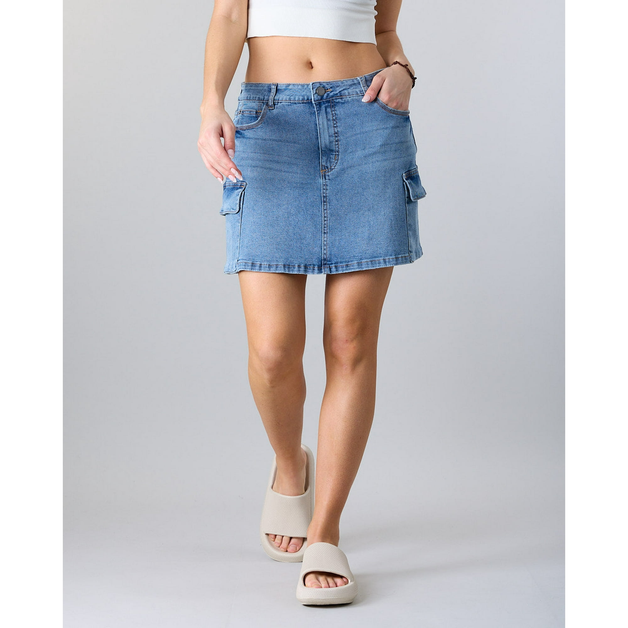 Falda Cargo Mujer Denim Xs3738 Polemic