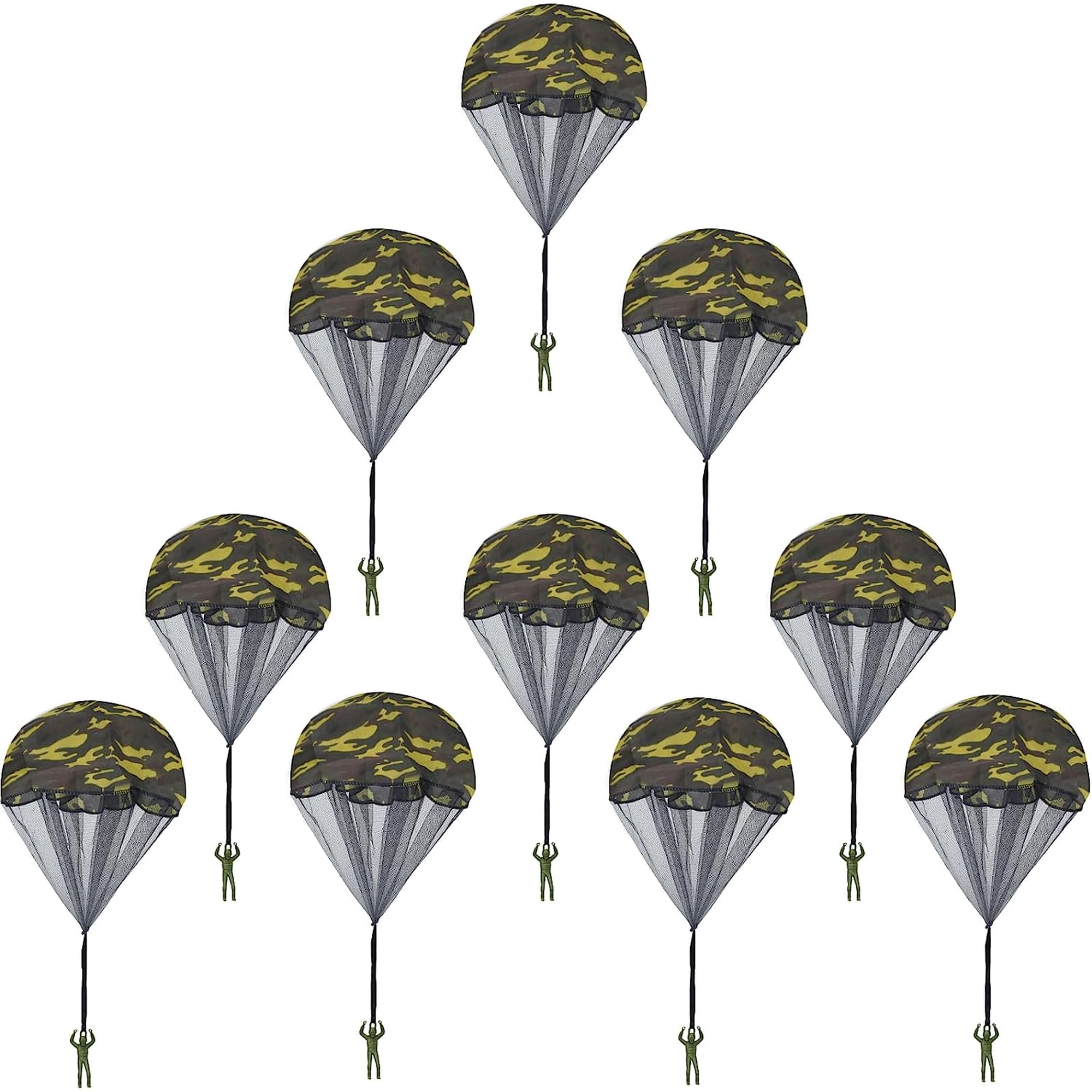 Yitaocity 5 paquetes de paracaídas para hombres sin enredos al aire libre volador paracaídas hombres juguetes lanzar mano viendo aterrizaje juguete sin batería volador juguetes de paracaídas ejército Yitaocity 5 paquetes de paracaídas para hombres sin enredos al aire libre volador paracaídas hombres juguetes lanzar mano viendo aterrizaje juguete sin batería volador juguetes de paracaídas ejército