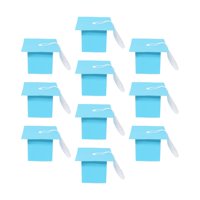 Magideal - 10 Unidades De Cajas De Regalo Con Sombrero De Graduación, Cajas De Chocolates Para Regalar, Cajas De Dulces Con Forma De Gorro De Doctor Para Centros , Azul