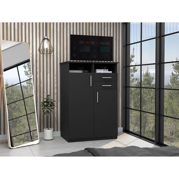 Closet Eco 2 Puertas 2 Cajones Wengue 122x83x52 Cm