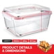 thumbnail image 2 of Recipiente de vidrio Stock Your Home, 5.5 L con tapa, 2 of 7