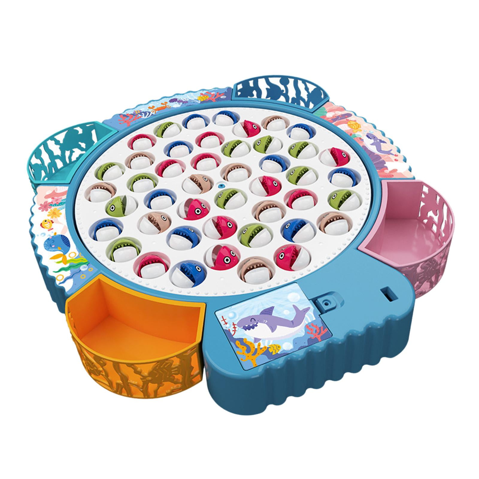 Bothyi - Juego De Pesca Juego De Pesca Juguete De Pesca Eléctrico Con Música Para Niños De 3 4 5 6 7 Azul Grande