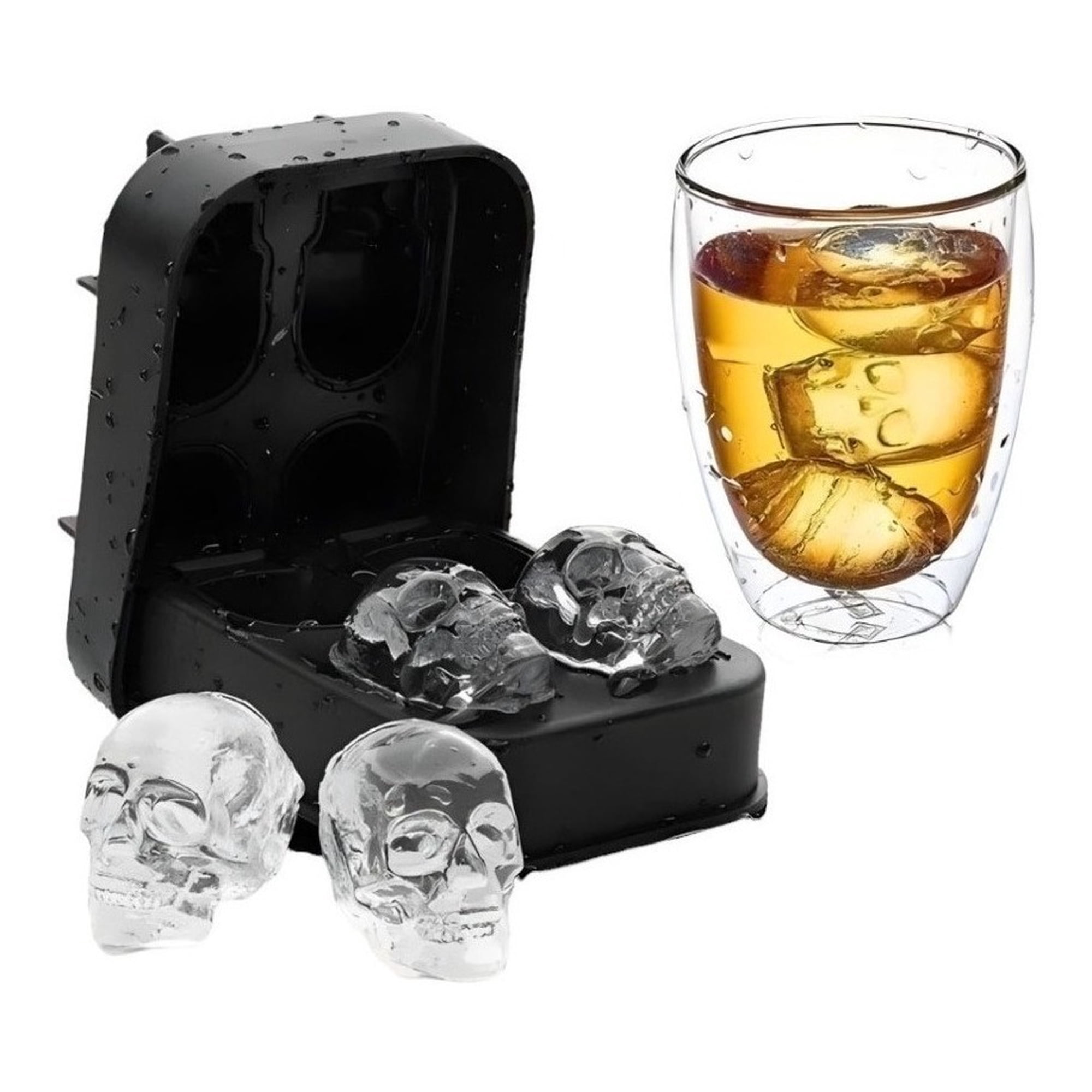 Molde De Silicona Para Halloween: Calavera Y Lápida | 2 Piezas Morado | Para Chocolate, Pasteles, Hielo O Jabón | Resistente De -40°C A 230°C | Fácil Desmolde