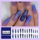 thumbnail image 2 of Long Stick On Nails with Rhinestones - Coffin Nails for Women - Easy to Apply and Durable, 2 of 2