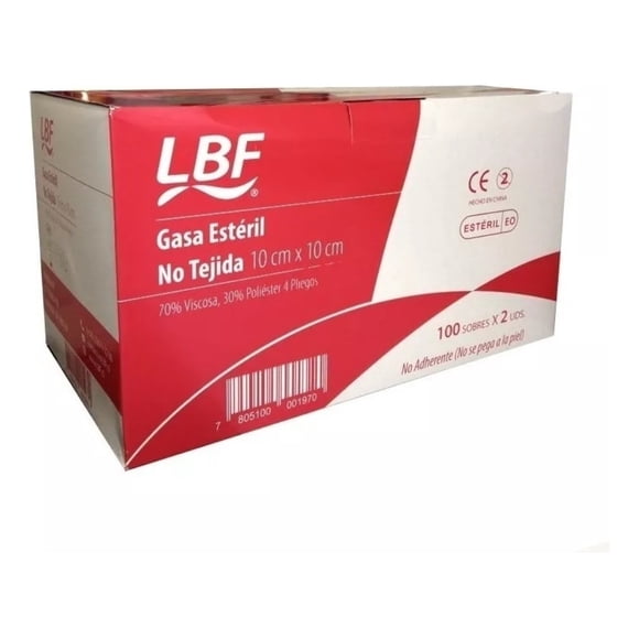 Gasa Estéril No Tejida 10x10cm Caja X 100 Unidades