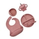 thumbnail image 2 of Juego De Alimentación De Silicona De 6 Uds., Juego De Cuencos De Succión De Silicona Para Niños Y Niñas, Color Rosa, 2 of 5