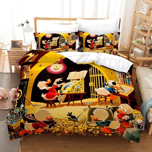 Cartoon Donald Duck Bedding Set Bed Set Children Duvet Cover Sets Bedding Sets Queen King Size Cover Bed Sheets