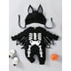 thumbnail image 2 of Adorable Halloween Outfit - Bat Skull Print Romper and Hat for Babies, 2 of 5