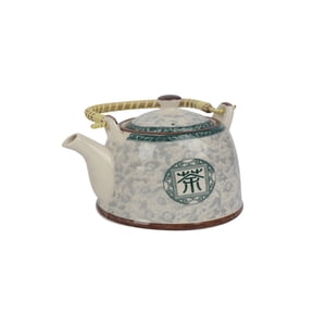 Homewell - Tetera Cerámica Con Infusor Filtro Verde 900Ml