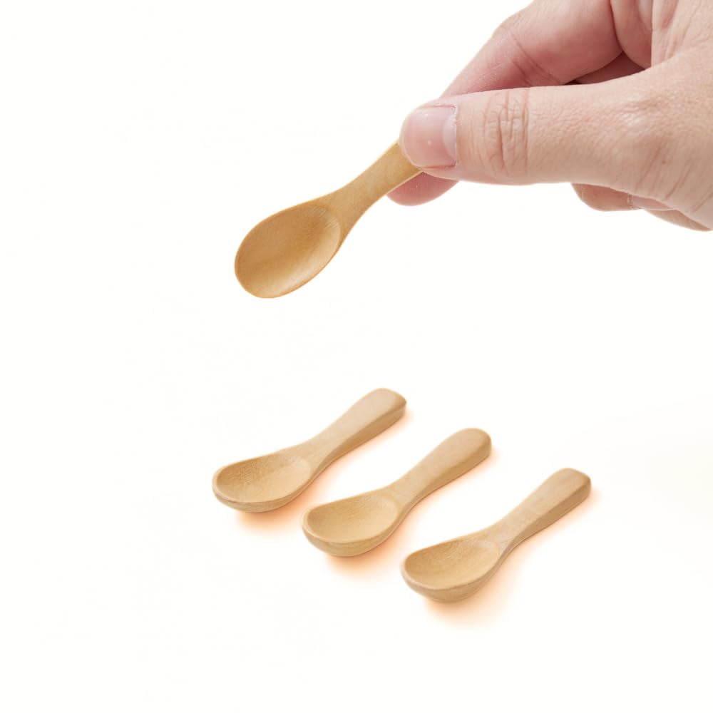 Set De 4 Cucharitas De Madera Mini De 6 Cm Dakorn