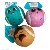 Genérico - Set 3 Pelota De Tenis Diseños Caras Para Perros