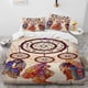 thumbnail image 1 of Fashion DreamCatcher Feather Owl Comforter Bedding Set,Duvet Cover Bed Set Quilt Cover Pillowcase,King Queen Size Bedding Set Bed Sheets, 1 of 5