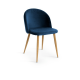 thumbnail image 1 of Silla Nordem Velvet Wood - Azul, 1 of 3