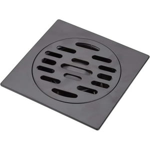 Veat00L - Desagüe De Acero Inoxidable Negro Para Piso - Ideal Para Ducha Y Lavadora - Fácil Instalación