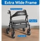 thumbnail image 3 of Rollator Walker HOMLAND Bariatric, 500 libras, con asiento y bolsa de almacenamiento, 3 of 8