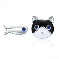 Lukso - Aros Desiguales Gato Y Pez En Plata 925