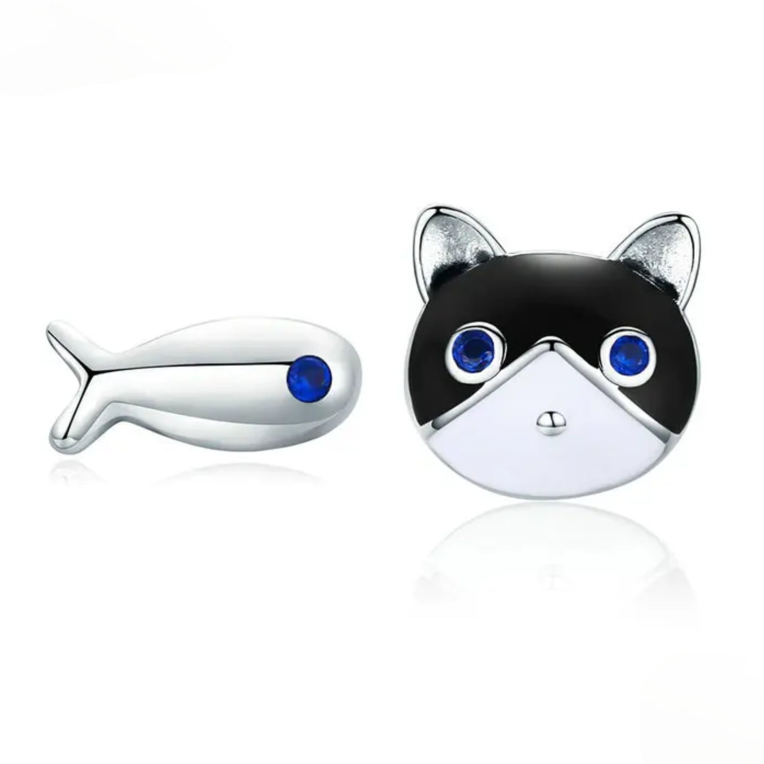 Lukso - Aros Desiguales Gato Y Pez En Plata 925