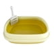 thumbnail image 3 of Bandeja de arena para gatos con tapa abierta con pala, arena para gatos grande, valla extraíble, resistente, bandeja de arena para gatos para mascotas amarillo, 3 of 5