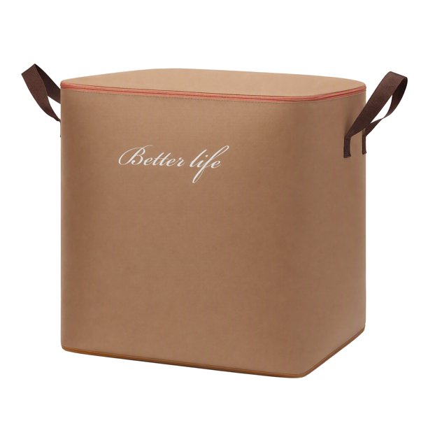 Bolsas de almacenamiento REGALWOVEN, almacenamiento de ropa, bolsas de mudanza para organizar ropa, color café 19.5*19.5*15.5in