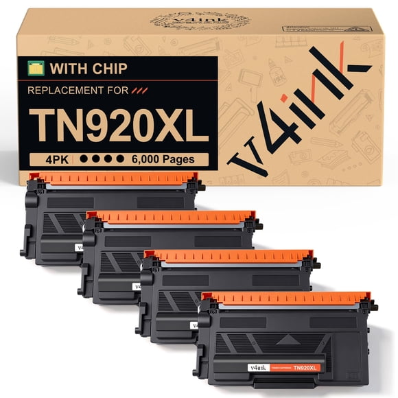 Tóner v4ink TN920XL negro 4 unidades para Brother HL-L6210DW