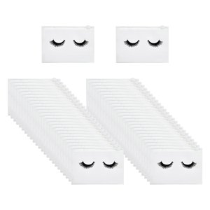 Ioensy - 50 Bolsas Para Pestañas, Bolsas Para Maquillaje Con Cremallera, Adorables, 18X13Cm, Color Blanco