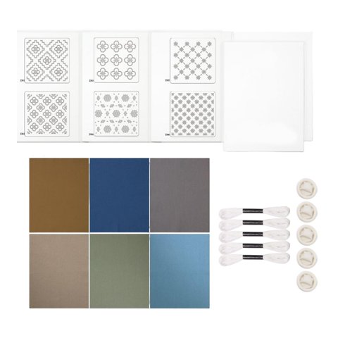 Bothyi - Kit De Posavasos Sashiko, Kit De Inicio Para Bordado, Para Patchwork, Arte Y Acolchado