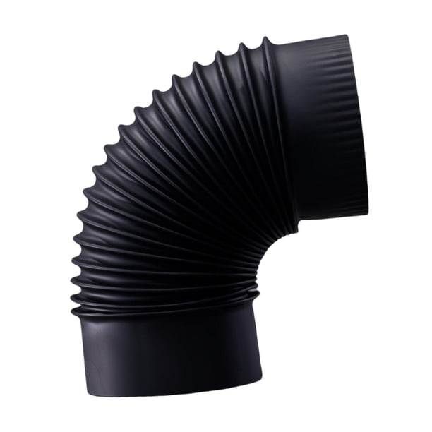 Conector De Tubo De Codo De Estufa De 90°, Resistente, Negro, Para Adaptador De Tubo De Chimenea Para Camping, RV, Diámetro Interior De 15,3 Cm
