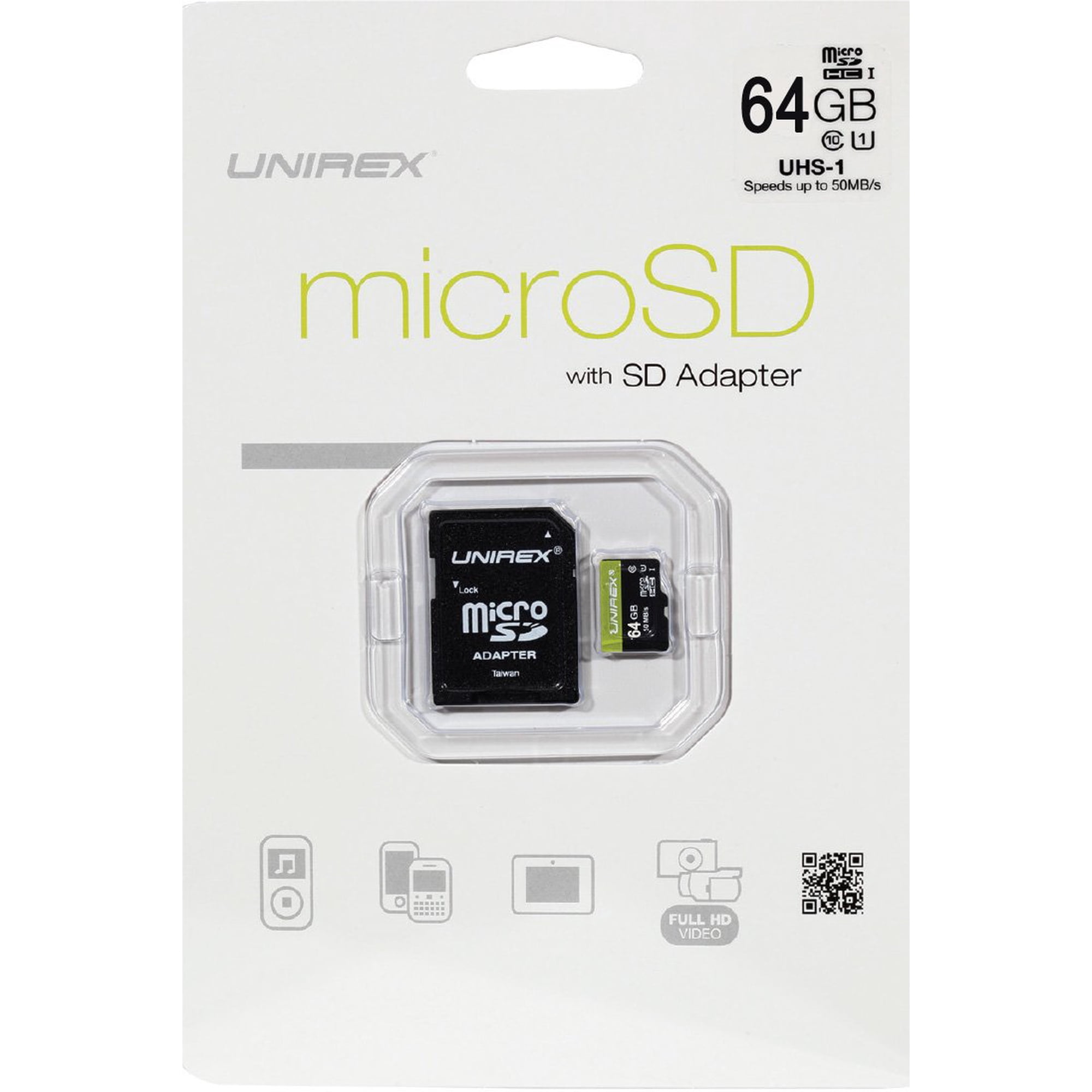 Tarjeta De Memoria Unirex Microsdhc De 64 Gb Clase 10 Uhs-1