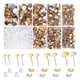 thumbnail image 4 of 2000 Postes Y Respaldos Para Aretes, Tapones Para Los Oídos, Suministros Para Manualidades, Juego Para Hacer Aretes, Oro Plateado, 4 of 5