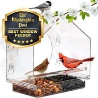 Comedero Para Pájaros Nature Anywhere De Acrílico Transparente Para Ventana