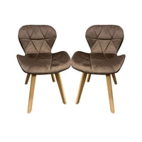 Habita2 Chile - Set 2 Sillas Velvet Chocolate