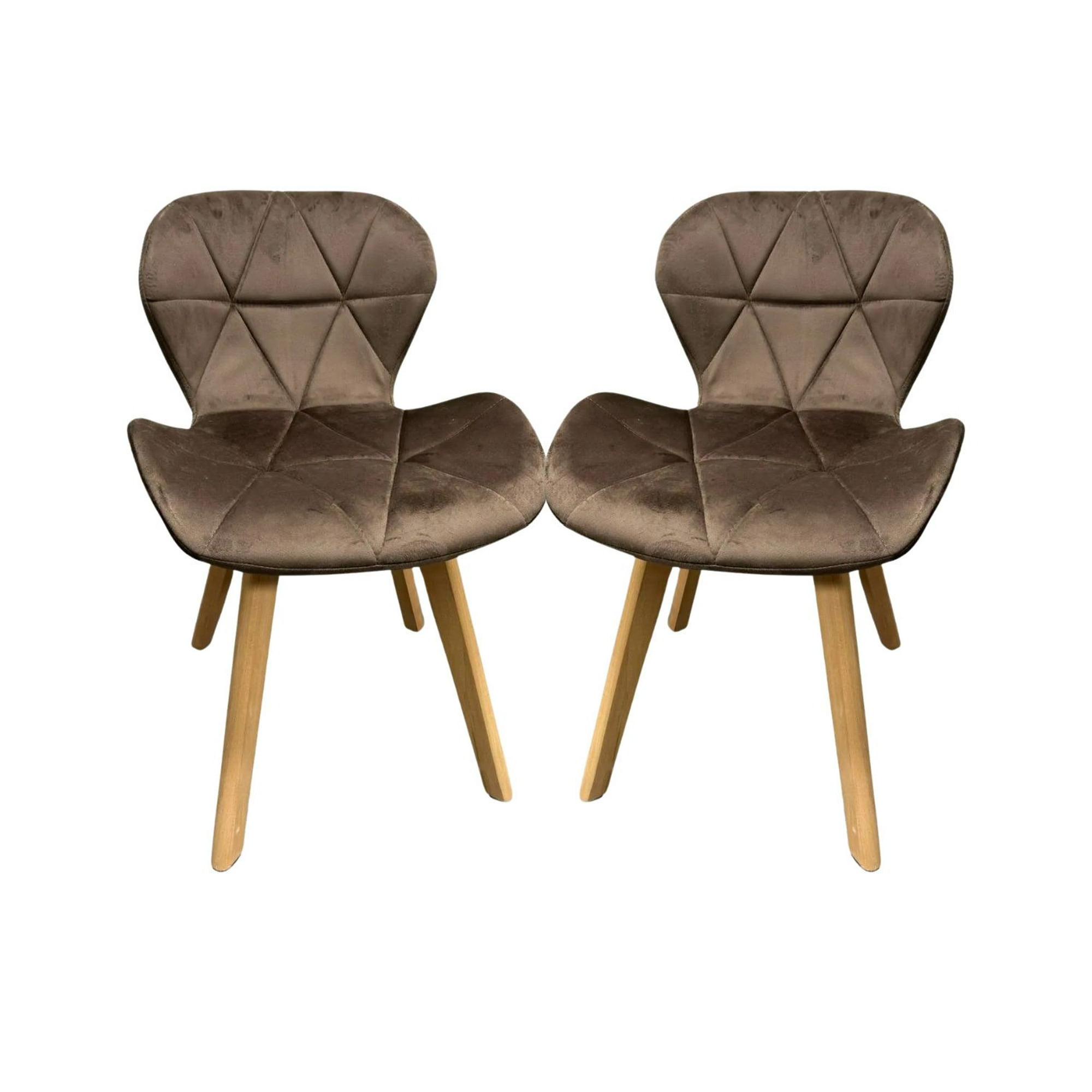 Habita2 Chile - Set 2 Sillas Velvet Chocolate