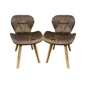 Habita2 Chile - Set 2 Sillas Velvet Chocolate