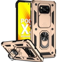 Estuche Gangxun Para Xiaomi Poco X3, Soporte Giratorio 360°, Estilo Mecánico Y Magnético