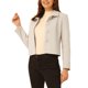 thumbnail image 4 of INSPIRE CHIC Abrigos Cortos Elegantes con Botones y Cuello de Punta para Mujer L Beige, 4 of 5