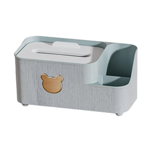 Magideal - Caja De Pañuelos, Caja De Almacenamiento De Escritorio, Organizador De Tocador, Papelería, Control Remoto, Soporte Para Teléfono, Servilletero De Mesa Verde S