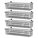 thumbnail image 1 of Organizador de especias Savipace - Juego de 4 cestas de alambre negras, 1 of 8