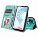 thumbnail image 3 of Funda tipo cartera FOXDOCK para Realme C21 , diseño girasol en relieve, cuero PU, cierre magnético, soporte y tarjetero, 3 of 5