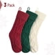 thumbnail image 2 of Medias navideñas Mr. Pen, 3 unidades, 45 cm, tejido con cable, rojo, crema y verde, 2 of 9