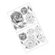 thumbnail image 1 of Pegatinas De Pared De Fondo De Flor Rosa Peonía Calcomanía Artística Decoración Del Hogar Negro Blanco, 1 of 5