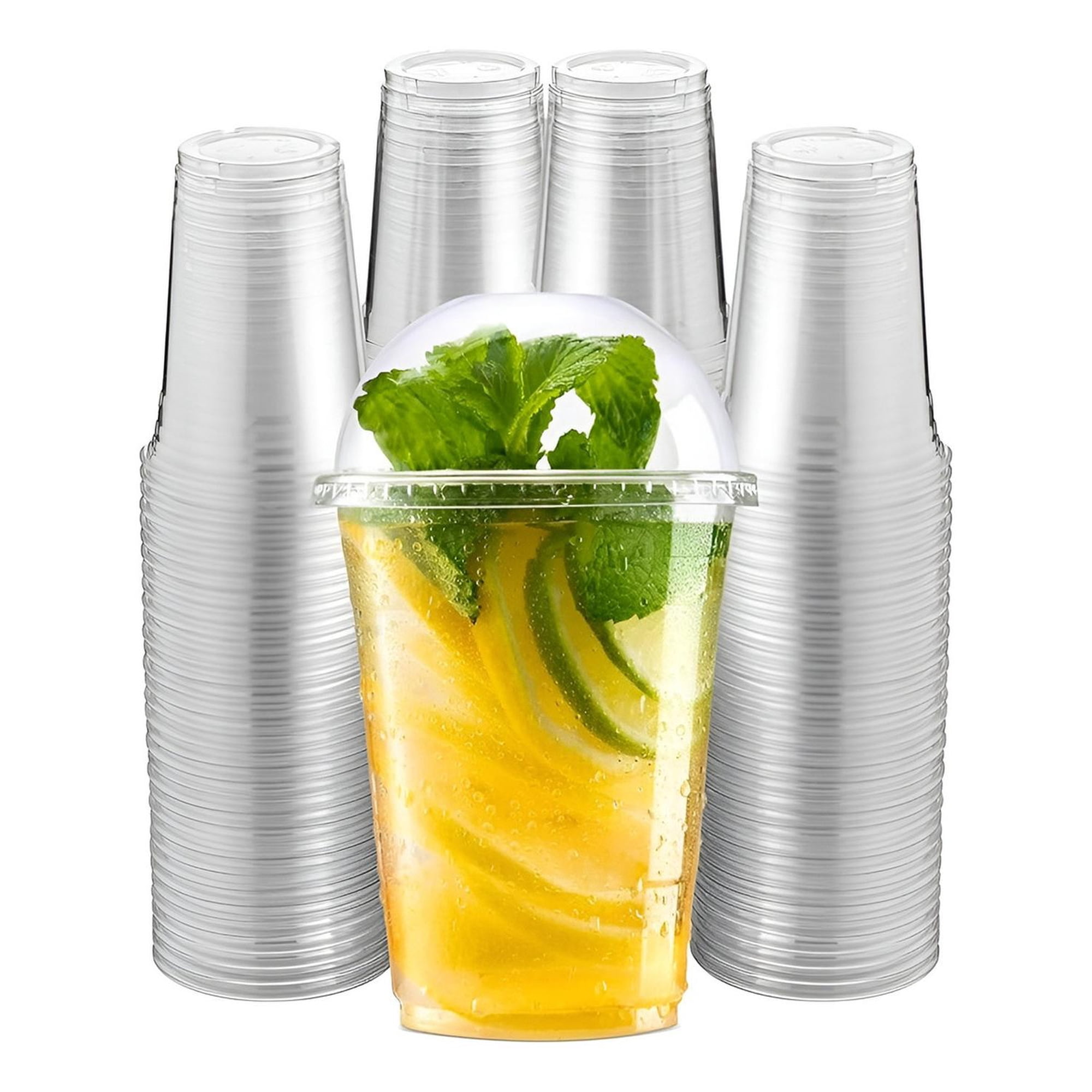 Pasteleriuscl - Vaso Desechable Plasticos Vaso Tapa Domo Con Hoyo 500ml
