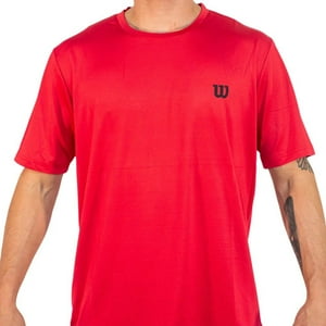 Polera Wilson Mesh Roja Tenis Padel