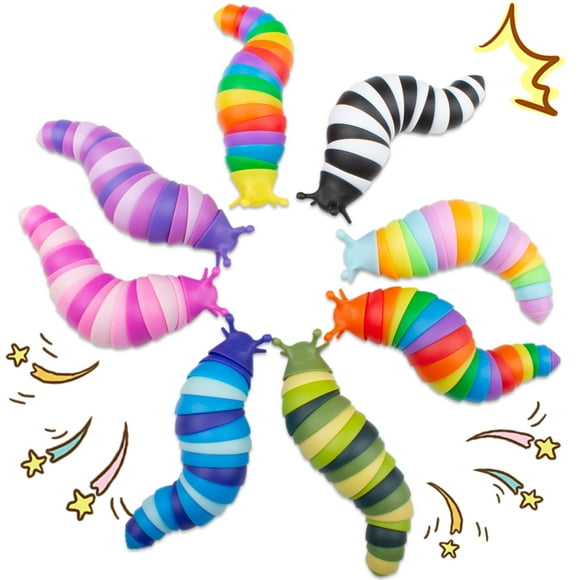 Fidget Toys Cevioce Fidget Slug, 8 unidades, para adultos y niños