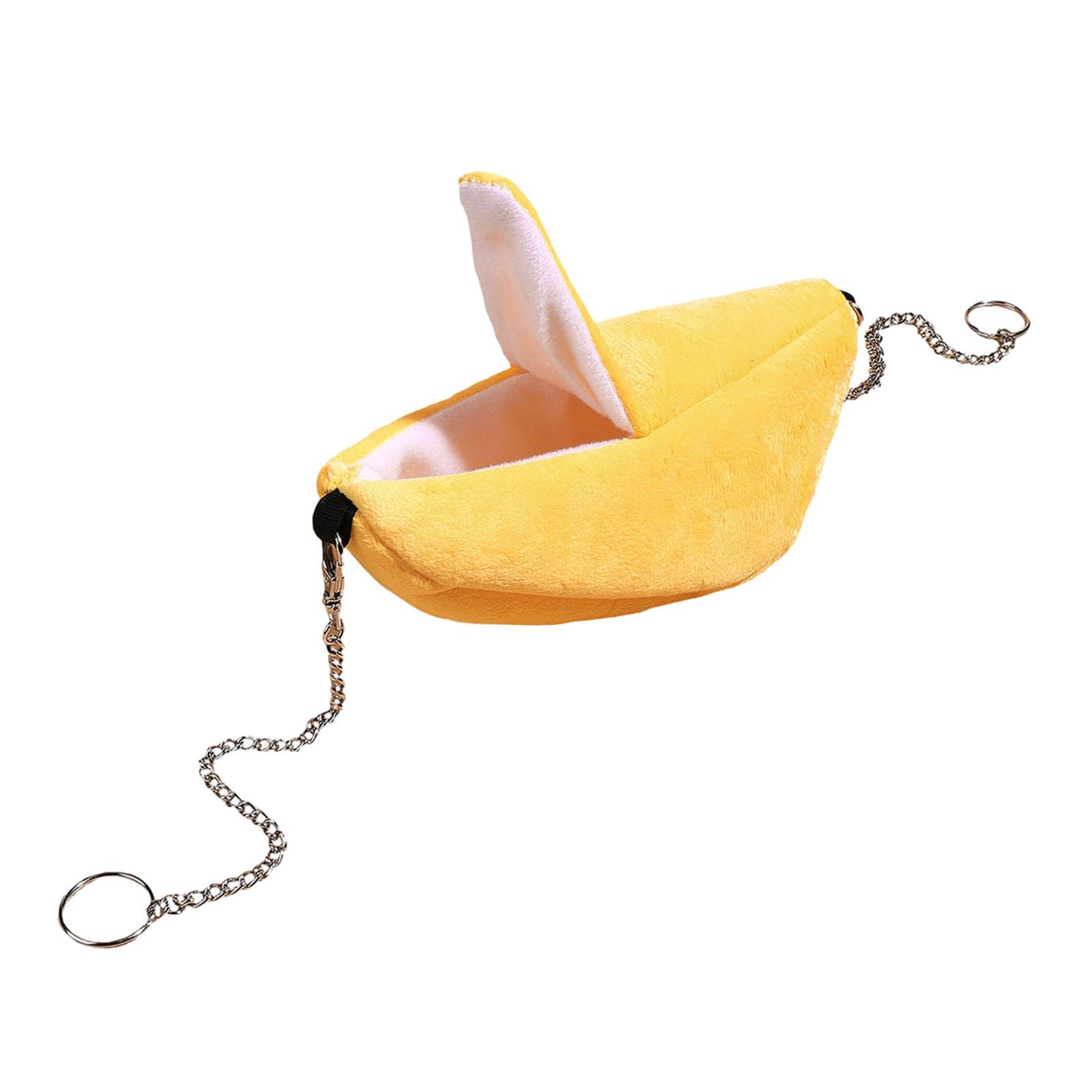 Magideal - Cama Colgante Para Hámster, Hamaca De Juguete, Cama Cálida Para Conejillo De Indias, Cabaña Para Hámster, Nido Para Dormir Para Ardilla, Erizo, Animal Banana