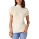thumbnail image 1 of INSPIRE CHIC Suéter de Chaleco para Mujer Cuello Simulado Manga Corta Suéter de Punto Casual Tops S Beige, 1 of 6