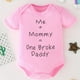 thumbnail image 1 of Baby Girls And Boys Cute "Me+Mommy=One Broke Daddy" Short Sleeve Onesie Clothes For Summer, 1 of 5