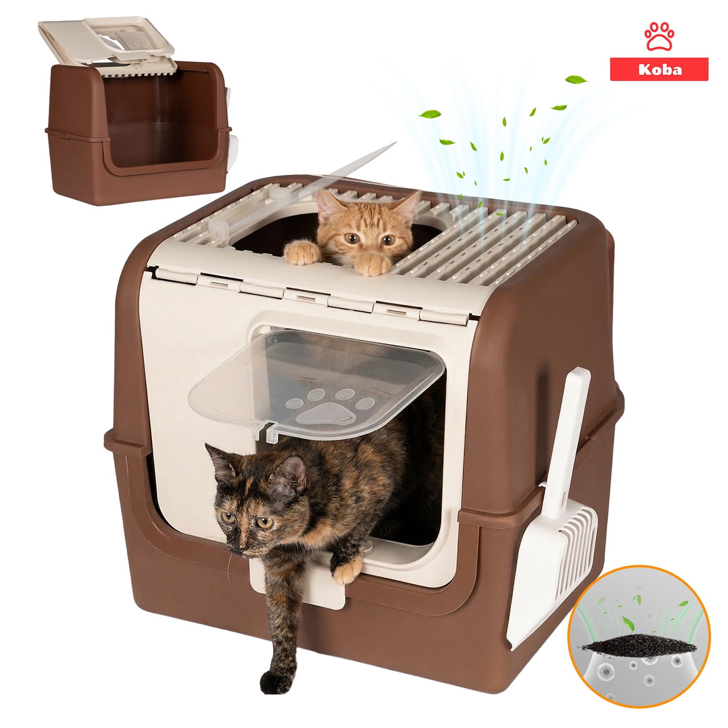 Arenero Cerrado Gatos Michis Baño Sanitario Con Pala Filtro
