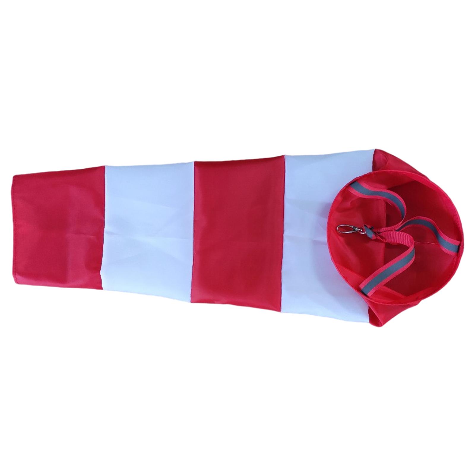 Ioensy - Calcetines De Viento De Aviación Tela Oxford Para Jardín Indicador De Dirección Del Viento Al Aire Libre Rojo 80Cm