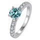 thumbnail image 4 of Anillos de Compromiso de Moissanita para Mujer 1 Uds Corte Redondo Color D Anillos de Diamante Rosa/azul/verde Moissanita de 4 Puntas Anillos de Aniversario Promesa Boda para Esposa Regalos con, 4 of 9