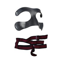 Magideal - Protectores De Nariz Protector Facial Con Almohadilla Absorbente De Sudor Protección Facial Máscara Facial Ajustable Para Fútbol Atlético Mujeres Homb Banda Roja Negra